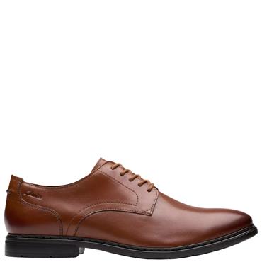 CLARKS MENS SHOE - TAN LEATHER